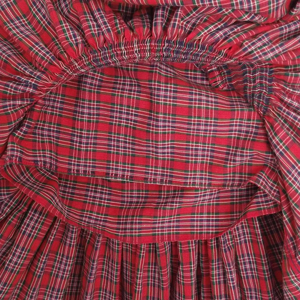Toddler Girl Red Plaid Dress - Picture 6 of 6